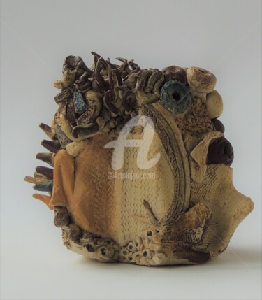 Скульптура под названием "Petit coraux couleu…" - Viviane Thelen, Подлинное произведение искусства, Керамика