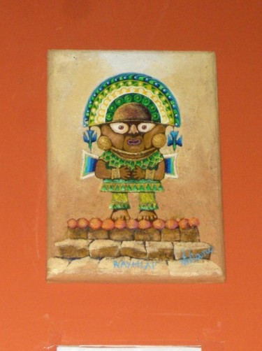 Painting titled "Naymlap God King" by Viviano, Original Artwork, Other