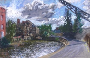 Painting titled "Osney Island Oxford…" by Viviano, Original Artwork, Oil