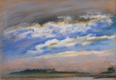 Painting titled "Skyscape - Wells on…" by Viviano, Original Artwork, Oil