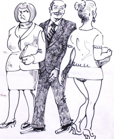 Drawing titled "A hint of knickers" by Viviano, Original Artwork