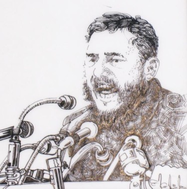Drawing titled "Castro the attentio…" by Viviano, Original Artwork