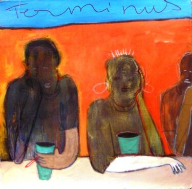 Painting titled "maqui le terminus" by Vivien Tapsoba, Original Artwork
