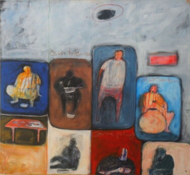 Pintura intitulada "Au Cabaret" por Vivien Tapsoba, Obras de arte originais, Acrílico