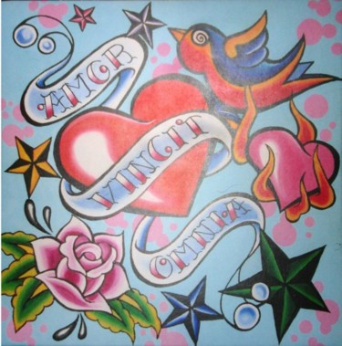 Painting titled "Love Conquers All" by Vivienne Rose, Original Artwork