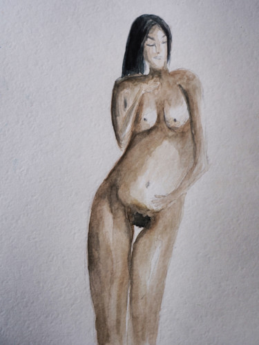 Malerei mit dem Titel "Original watercolor…" von Anton Vivchar, Original-Kunstwerk, Aquarell