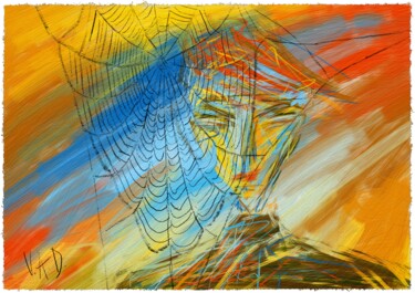 Digital Arts titled "Me and my web" by Anton Vivchar, Original Artwork, Digital Painting
