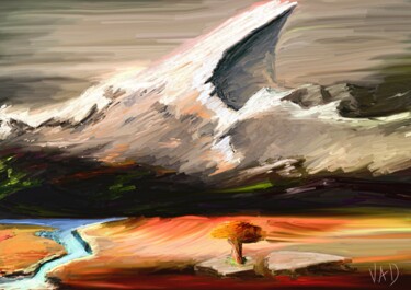 And squeezed the world in half Digital Arts titled "And squeezed the wo…" by Anton Vivchar, Original Art, Digital Painting