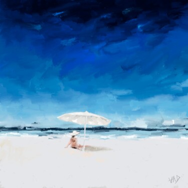 Цифровое искусство под названием "Beach and sky" - Anton Vivchar, Подлинное произведение искусства, Цифровая живопись