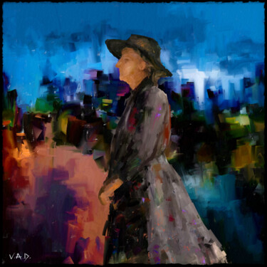 Digital Arts titled "Old lady" by Anton Vivchar, Original Artwork, Oil
