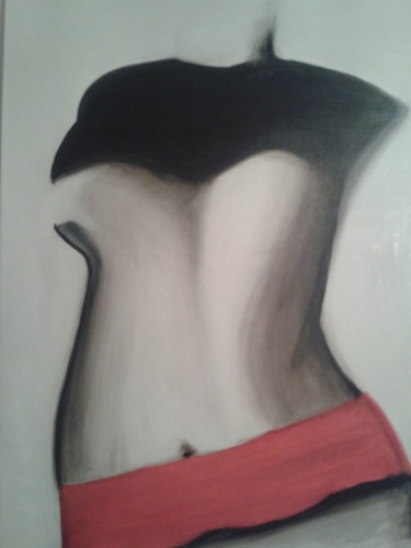 Картина под названием "The body" - Virginie Nicolas, Подлинное произведение искусства, Масло