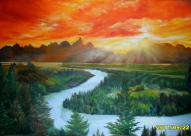 Painting titled "Paisaje" by Vivis, Original Artwork