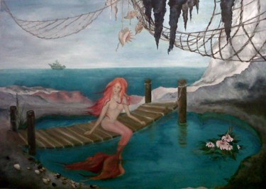 Pittura intitolato "sirena" da Vivis, Opera d'arte originale