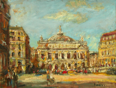 Painting titled "Opéra national de P…" by Vjacheslav Panov, Original Artwork, Oil