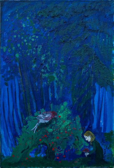 Painting titled "forest.jpg" by Elena Maryashina, Original Artwork, Acrylic