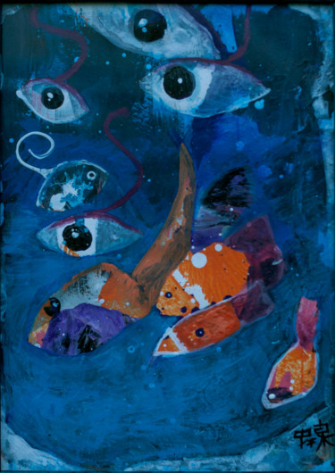 Картина под названием "fishes.jpg" - Elena Maryashina, Подлинное произведение искусства, Акрил