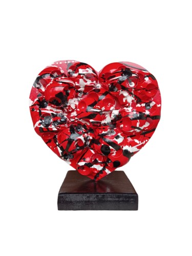 Scultura intitolato "Heart - Red" da Vl, Opera d'arte originale, Acrilico