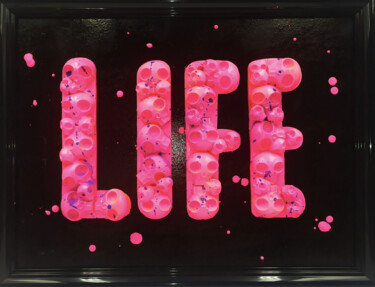 Painting titled "Life" by Vl, Original Artwork, Acrylic Mounted on Wood Panel