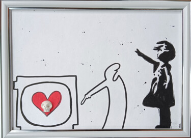 "Lineas and Banksy g…" başlıklı Resim Vl tarafından, Orijinal sanat, Akrilik Ahşap Sedye çerçevesi üzerine monte edilmiş
