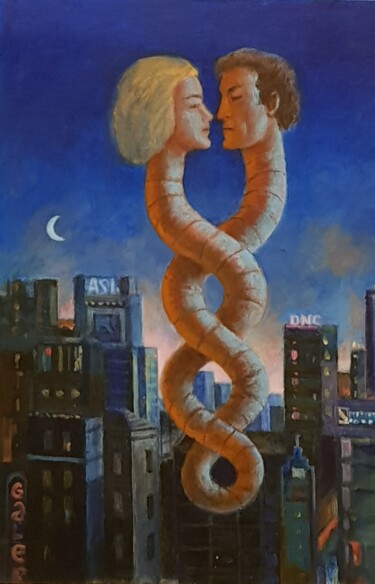 Картина под названием "Формула любви." - Владимир Жук, Подлинное произведение искусства, Акрил