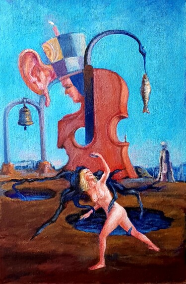Painting titled "Селфи" by Vladimir Zhuk, Original Artwork, Acrylic