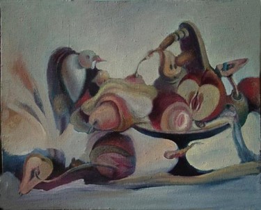 Картина под названием "эротический натюрмо…" - Владимир Жук, Подлинное произведение искусства, Масло