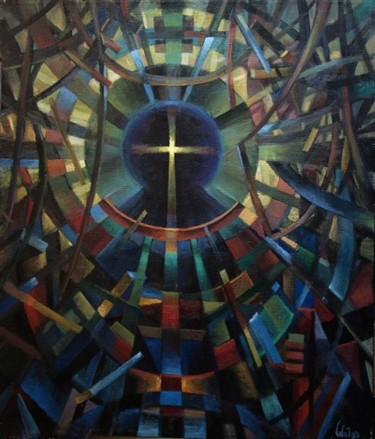 Картина под названием "далекий свет" - Владимир Жук, Подлинное произведение искусства, Масло