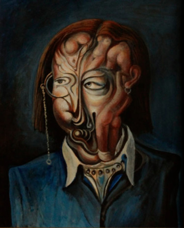 Картина под названием ".jpg женщина с пенс…" - Владимир Жук, Подлинное произведение искусства, Масло