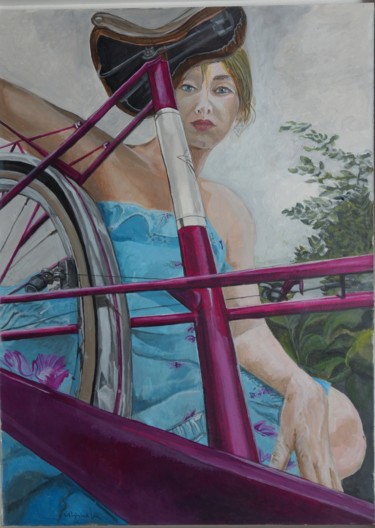 제목이 "La bicyclette"인 미술작품 Virginie La로, 원작, 아크릴