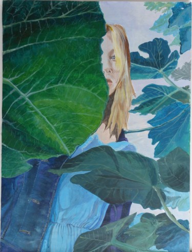 Peinture intitulée "Le figuier" par Virginie La, Œuvre d'art originale, Acrylique