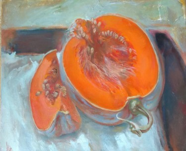 Painting titled "Pumpkin img-2019052…" by Vlad Dziuba, Original Artwork, Oil