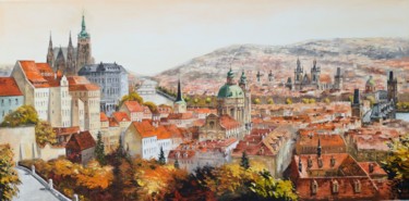 Peinture intitulée "The Panorama of Pra…" par Vlad Novik, Œuvre d'art originale, Huile