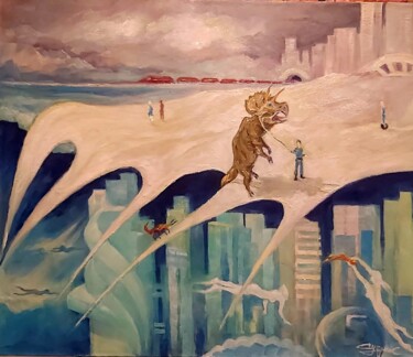 Pintura intitulada "Назад в будущее" por Vlad Sudnitskii, Obras de arte originais, Óleo