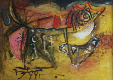 Картина под названием "Посвящение Югославии" - Vlad Vas, Подлинное произведение искусства, Масло