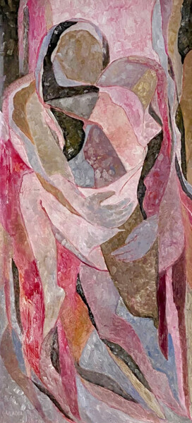 Pittura intitolato "Lovers" da Vladia Molchanova (VLADIA), Opera d'arte originale, Olio Montato su Telaio per barella in leg…