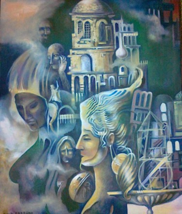 Картина под названием "Mask" - Vladimir Bazanov, Подлинное произведение искусства, Другой