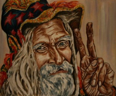 Картина под названием "Чуваааак" - Владимир Бондаренко, Подлинное произведение искусства, Масло