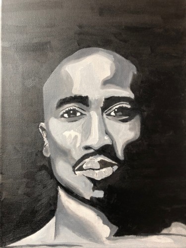 Картина под названием "Tupac Legendary" - Vladimir Butorin, Подлинное произведение искусства, Масло