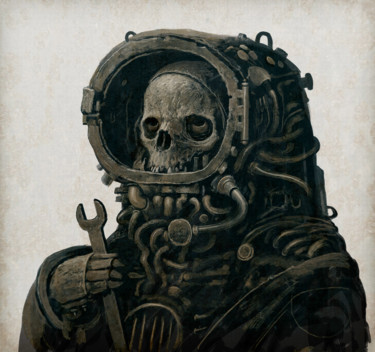 Digital Arts titled "Necroscope Worker" by Vladimir Chebakov, Original Artwork, 2D Digital Work