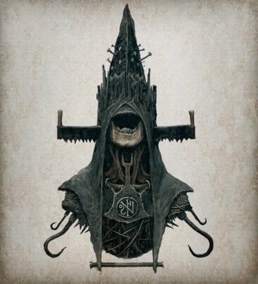 Digital Arts titled "Inquisitor Head 2" by Vladimir Chebakov, Original Artwork, 2D Digital Work