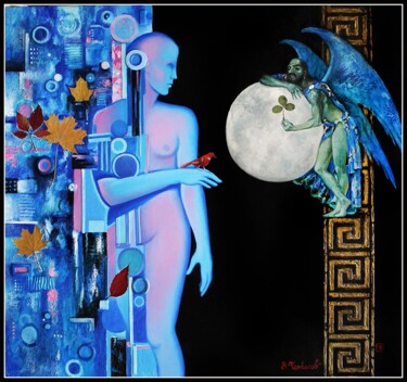 Peinture intitulée "Магия лунного света" par Vladimir Cherkasov, Œuvre d'art originale, Huile