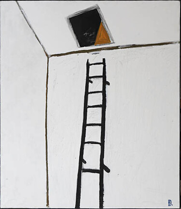 Картина под названием "Без перил" - Владимир Дайбов, Подлинное произведение искусства, Масло