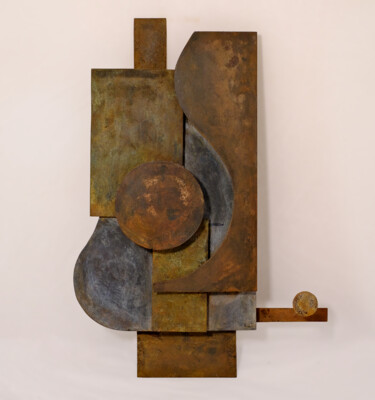 Skulptur mit dem Titel "wall composition" von Vladimir Fomin, Original-Kunstwerk, Metalle