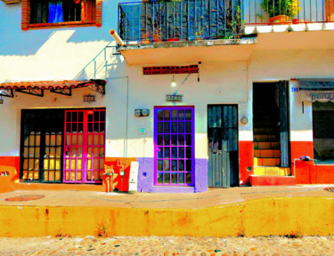 Photography titled "Une rue mexicaine" by Théo Golb, Original Artwork