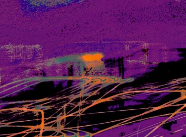 Digital Arts με τίτλο "Étude en violet 1" από Théo Golb, Αυθεντικά έργα τέχνης