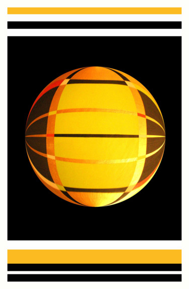 Arts numériques intitulée "Sphère jaune soleil…" par Théo Golb, Œuvre d'art originale