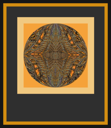 Arts numériques intitulée "Cercle, jaune brûlé" par Théo Golb, Œuvre d'art originale