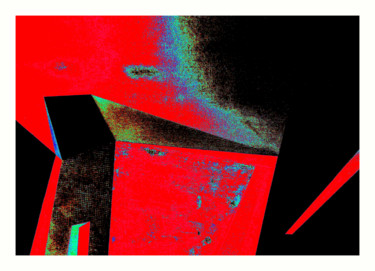 Digitale Kunst getiteld "DIGITAL RED" door Théo Golb, Origineel Kunstwerk, 2D Digital Work