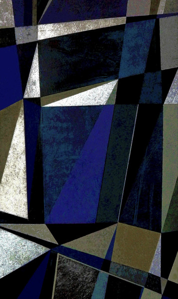Digital Arts με τίτλο "Rythme en bleu" από Théo Golb, Αυθεντικά έργα τέχνης