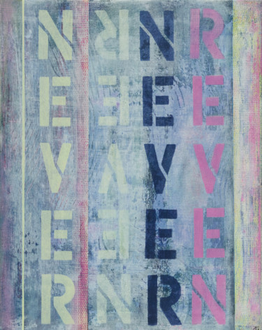 Malerei mit dem Titel "NEVER" von Théo Golb, Original-Kunstwerk, Acryl